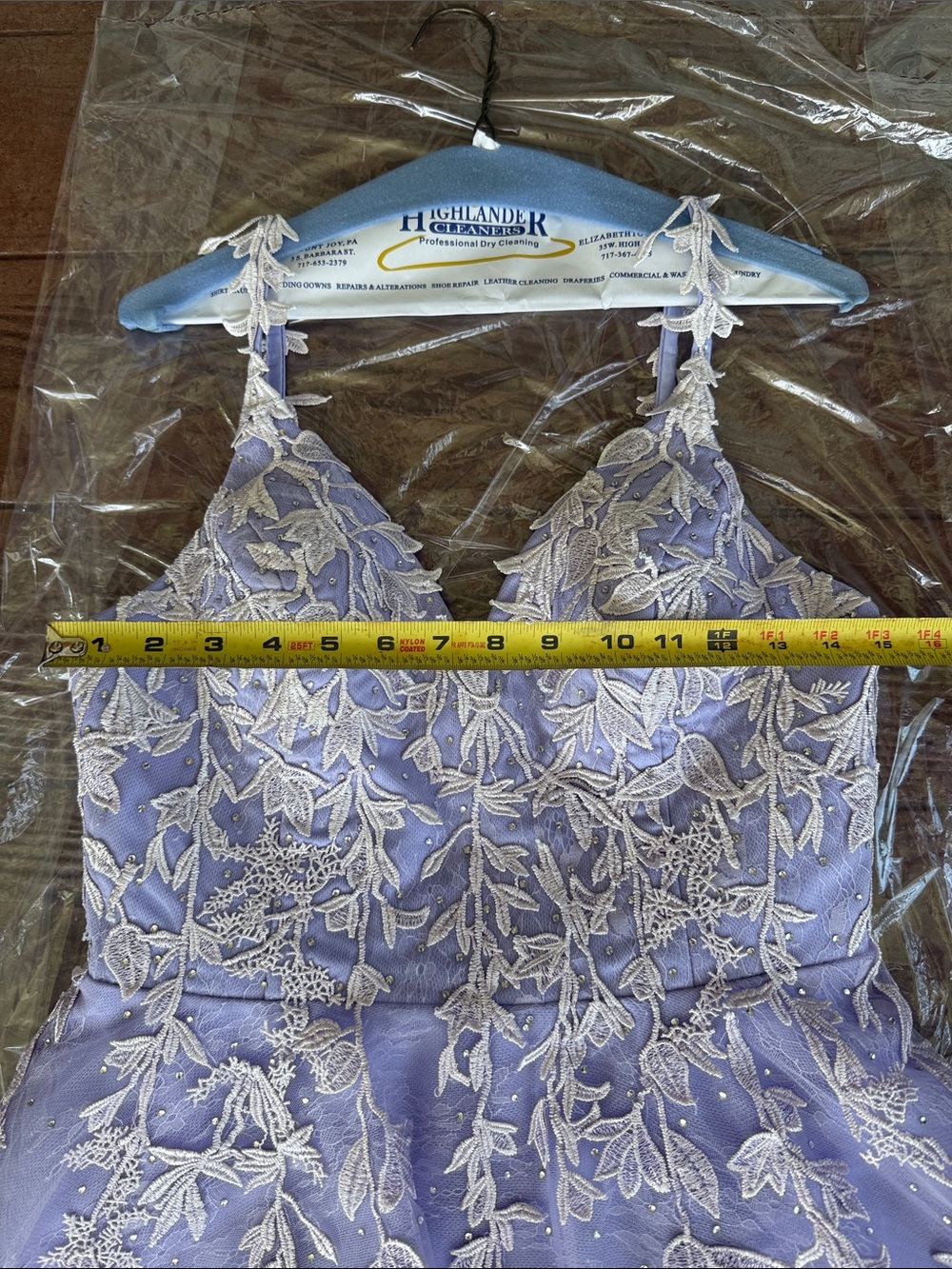 Lavender Embroidered Tulle Party Homecoming Formal Dress - Picture 2 of 10